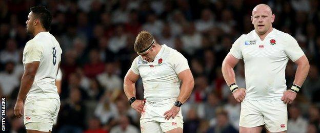 Billy Vunipola, Tom Youngs and Dan Cole