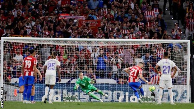Yannick Carrasco put Atletico Madrid in front in the 40th minute