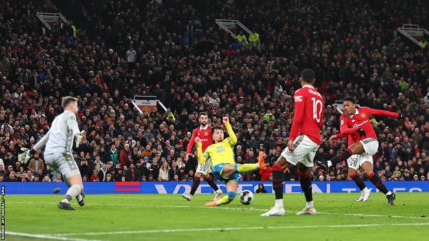 Anthony Martial scores for Manchester United