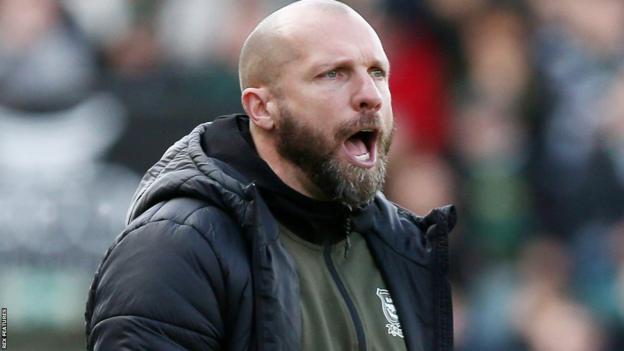 Ian Foster on the touchline during his time as Plymouth Argyle boss