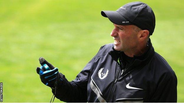 Alberto Salazar pictured during a training session at Nike campus in Beaverton, Oregon, in 2013