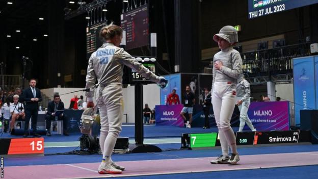 Russia-Ukraine conflict: IOC has 'picked a side' after Ukrainian fencer disqualified, says president of Russia's Olympic Committee - BBC