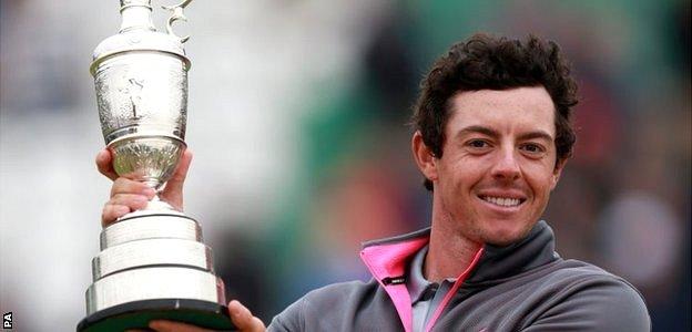 Rory McIlroy with Claret Jug