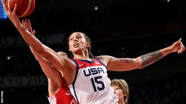 Brittney Griner in action for the US national team