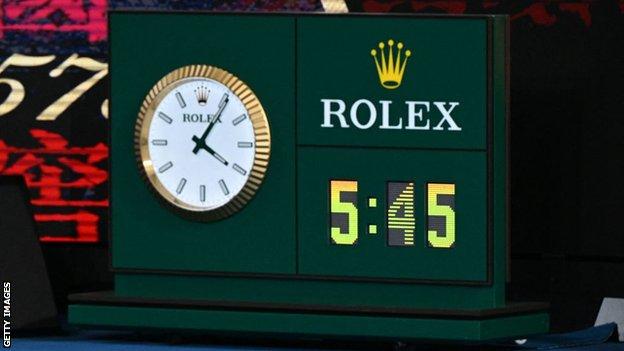 Australian Open match clock