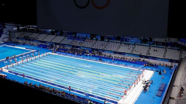 A general view of an Olympic swimming pool