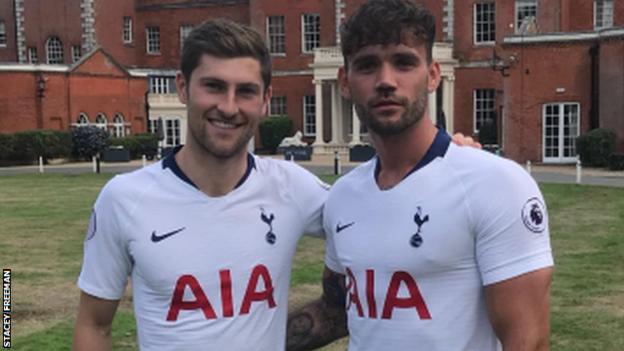 Stacey Freeman (right) with Tottenham defender Ben Davies