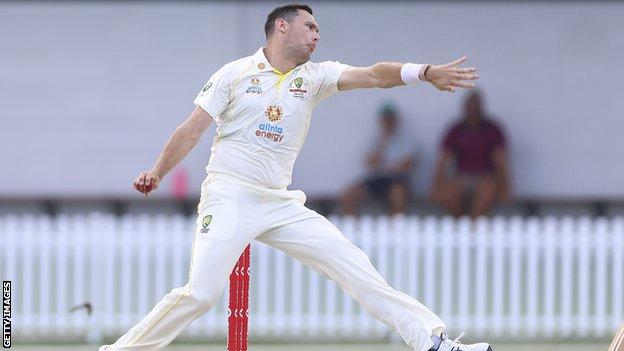 Scott Boland bowling for Australia A