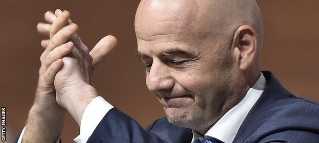 Infantino joined the presidential race when Uefa boss Michel Platini was barred from taking part