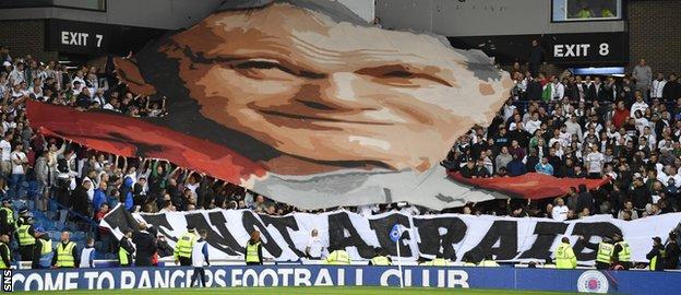 Legia Warsaw fans displayed a banner of Pope John Paul II