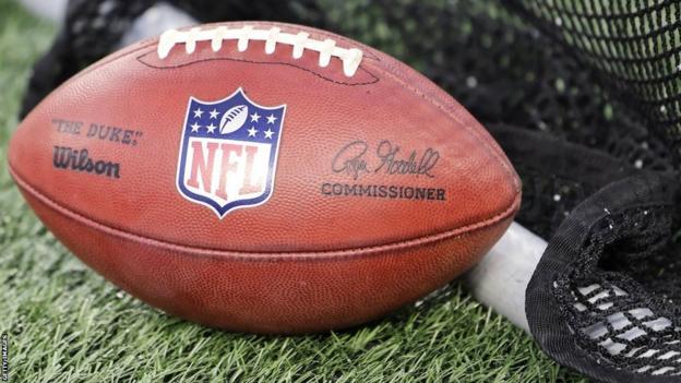 The Duke cue ball during a game between the New England Patriots and the Tennessee Titans