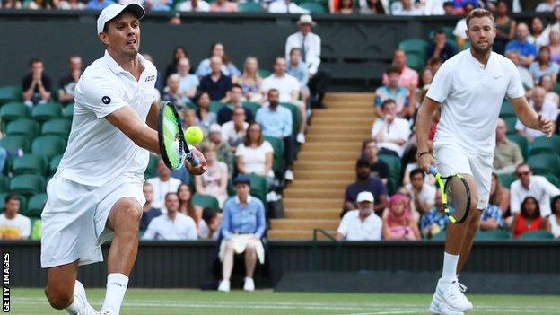 Bryan (left) now has 17 Wimbledon doubles titles