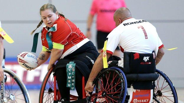 Wales's Jodie Boyd-Ward in action