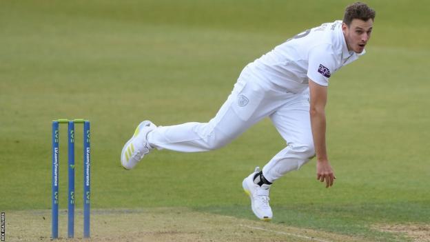 Brad Wheal in action for Hampshire