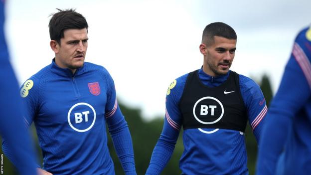 England defenders Harry Maguire and Conor Coady