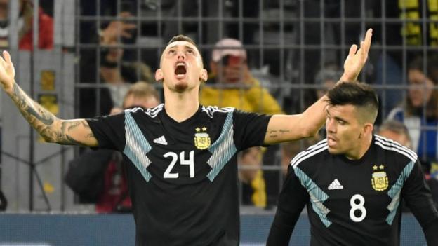 Germany 2-2 Argentina: Visitors fight back from two-goals down to draw