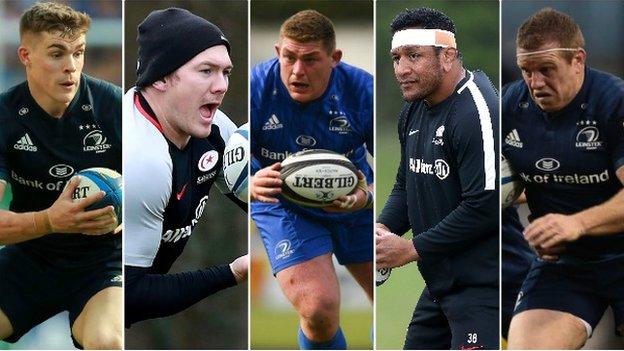 Sean Cronin, Tadhg Furlong, Garry Ringrose, Alex Goode and Mako Vunipola