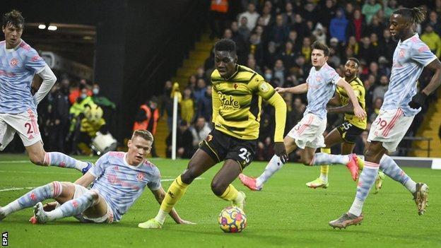 Ismaila Sarr has not played since scoring in Watford's win against Manchester United
