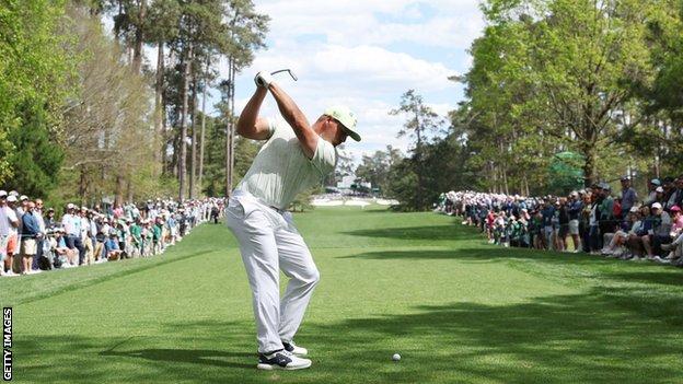 Bryson DeChambeau at Augusta National in April