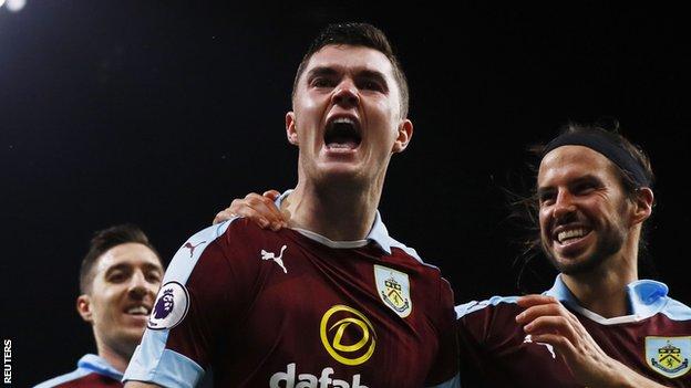 Michael Keane (centre)