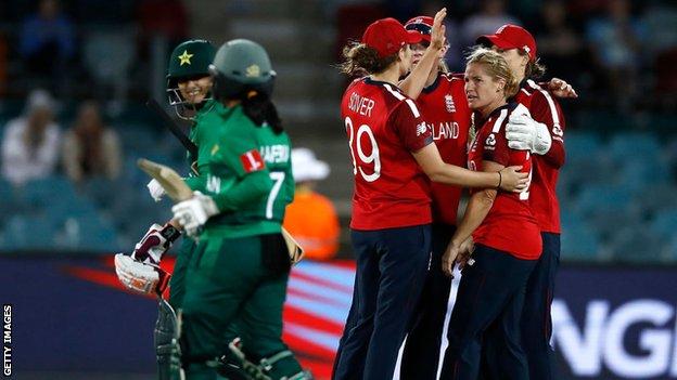 England women v Pakistan women at the 2020 T20 World Cup