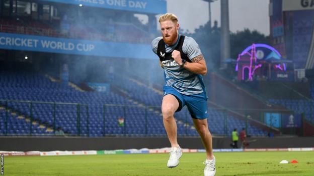 Ben Stokes trains in Delhi