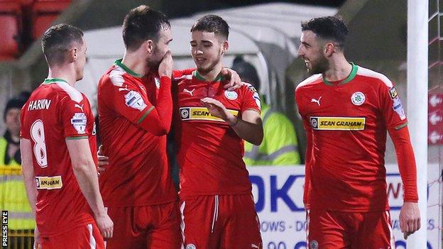 Jay Donnelly's hat-trick gave Cliftonville their 3-0 win over Ards