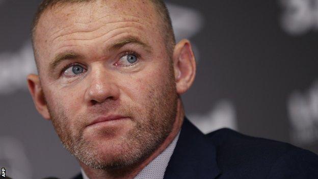 Wayne Rooney at Derby County press conference