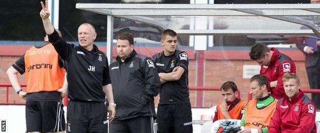 Inverness manager John Hughes said Andrew Dallas wasn't "ready to referee top flight football"