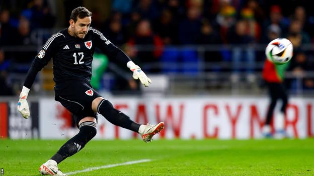 Danny Ward in action for Wales