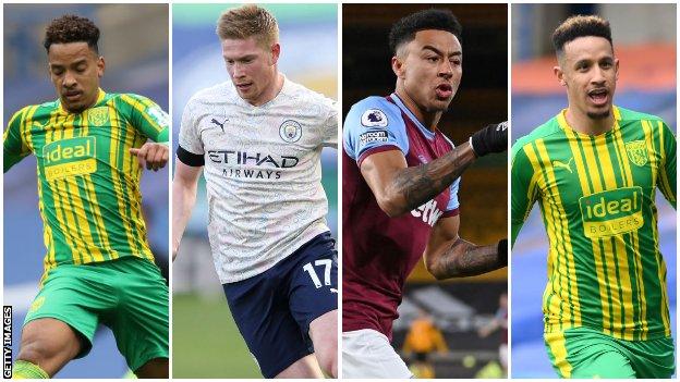 Matheus Pereira, Kevin De Bruyne, Jesse Lingard, Callum Robinson