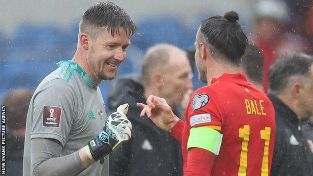 Wayne Hennessey and Gareth Bale