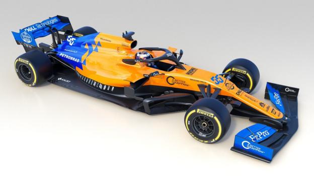 The new McLaren MCL34 car