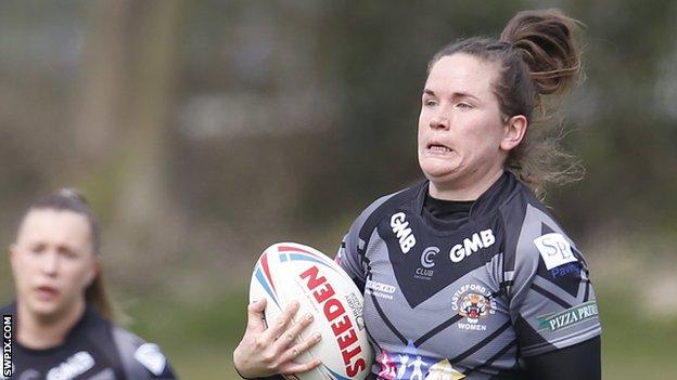 Emma Lumley previously played for Wasps in rugby union before crossing codes to join Castleford Tigers in 2017