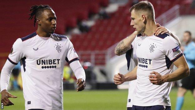 Joe Aribo and Borna Barisic