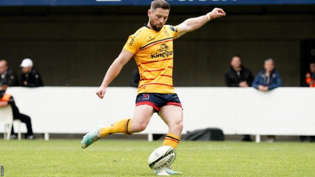 John Cooney kicks an Ulster conversion in Montpellier last weekend