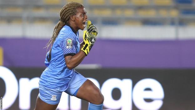 Zambian goalkeeper Hazel Nari