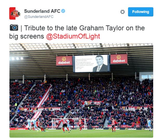 Graham Taylor tribute at Sunderland