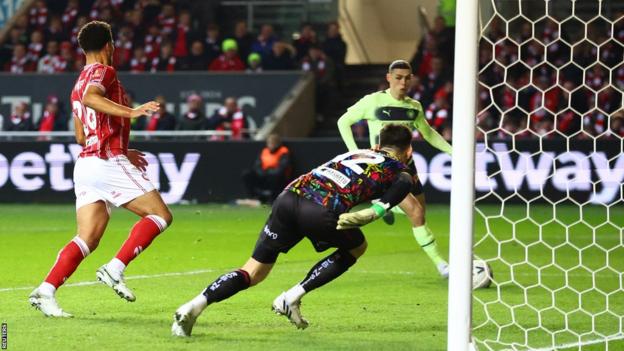 Phil Foden scores for Man City against Bristol City successful  the FA Cup 5th  round