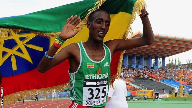 Mogos Tuemay at the IAAF World Youth Championships in 2013