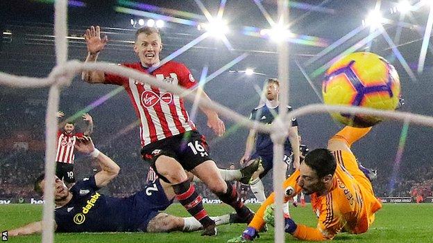 James Ward-Prowse converted a rebound to give Southampton a cushion