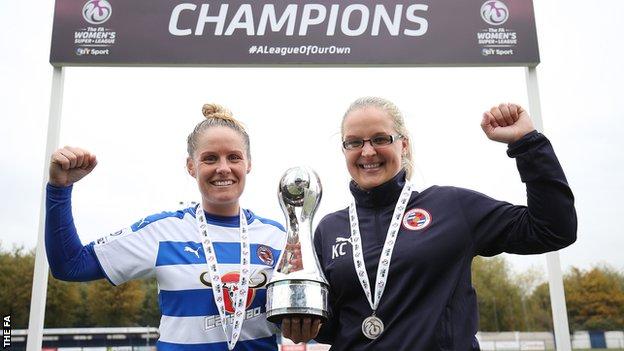 Kirsty McGee with Reading Women coach Kelly Chambers