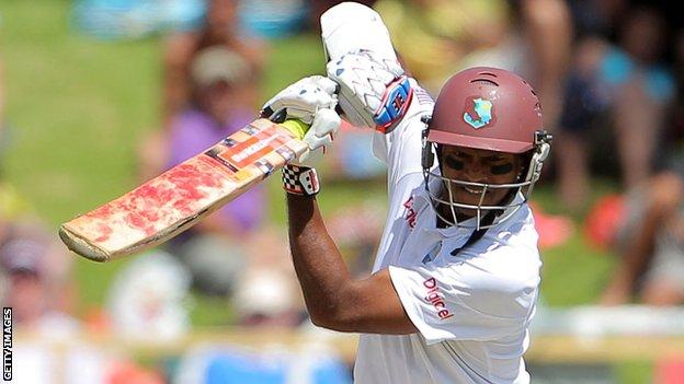 Shivnarine Chanderpaul bats for West Indies