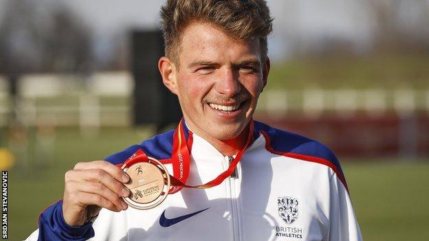 Andrew Butchart with his European bronze medal