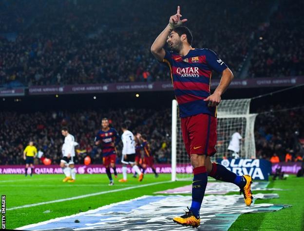 Barcelona forward Luis Suarez