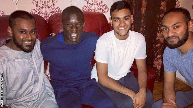 Badlur Rahman Jalil with N'Golo Kante