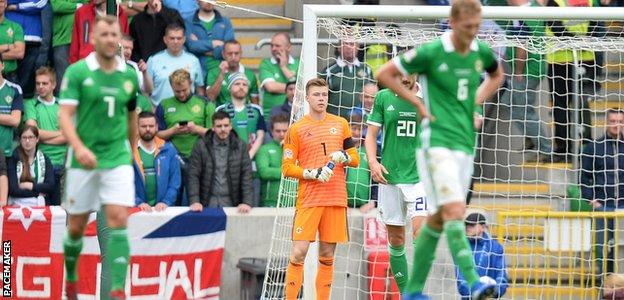 A mix-up between defender Craig Cathcart and keeper Bailey Peacock-Farrell gifted Bosnia-Herzegovina their second goal