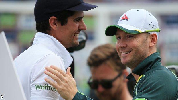 Alastair Cook and Michael Clarke