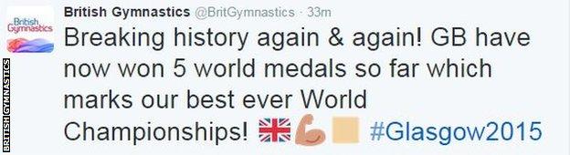 British Gymnastics twitter