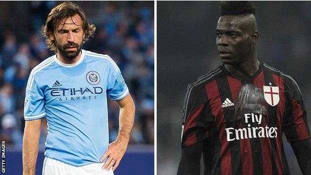 Andrea Pirlo and Mario Balotelli miss out on Italy squad